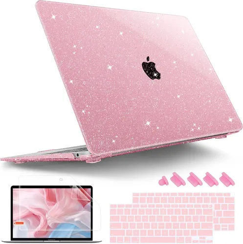 Vista 24 de Tuiklol Para MacBook Air de 13 pulgadas (versión 2021-2018) M1 A2337/A1932/A2179 con pantalla Retina Touch ID, carcasa rígida de plástico y cubierta