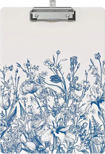 Vista 9 de Bonito portapapeles de madera con diseño decorativo A4 tamaño carta para oficina en el aula, tamaño estándar 9 x 12.5 pulgadas con clip de metal