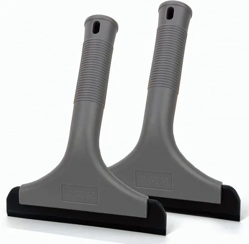 Vista 8 de Escobilla de silicona súper flexible, cuchilla de agua para auto, limpiador de agua, escobilla de ducha, cuchilla de 5.9 pulgadas y mango largo