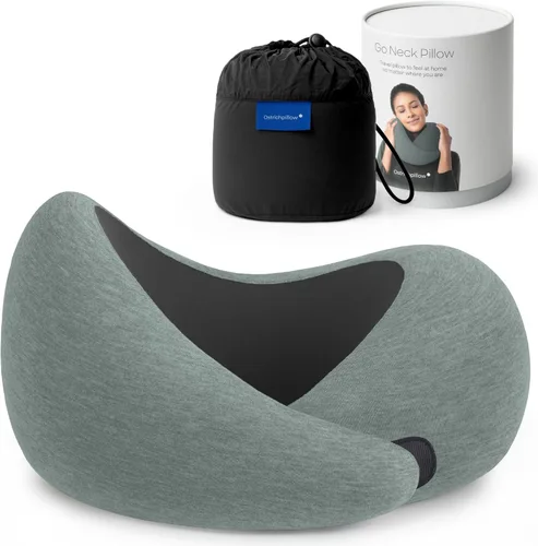 Vista 13 de Ostrichpillow Go Almohada Cervical, Almohadas de Viaje para Aviones, Almohada de Viaje de Espuma Viscoelástica Premium, Diseño Ergonómico 360º