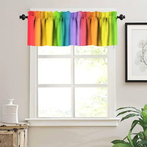 Vista 23 de Cenefas de cocina con estrellas de mar, cortinas de nivel para ventanas de cocina, cortinas de café con estrellas de mar, cortinas pequeñas