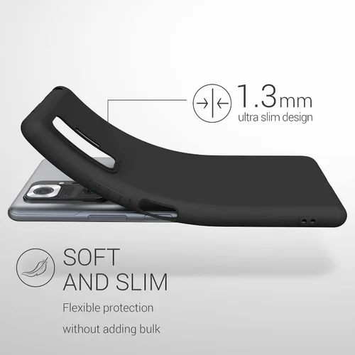 Vista 2 de kwmobile Funda compatible con Xiaomi Redmi Note 10 Pro - Funda protectora de silicona TPU suave y delgada - Negro mate