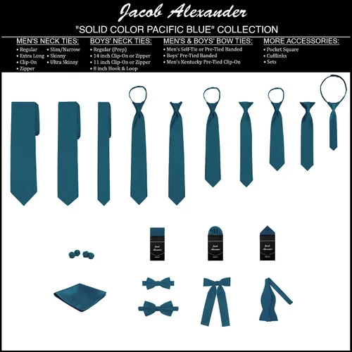 Vista 52 de Jacob Alexander Corbata regular de los hombres de color sólido