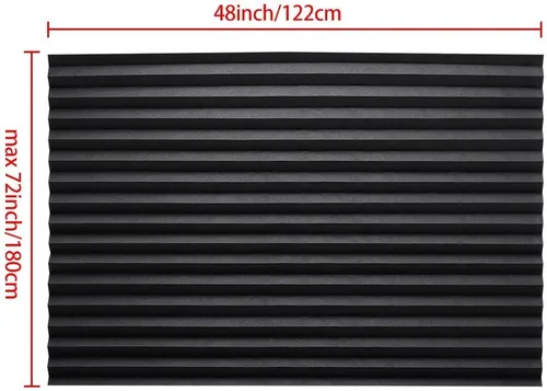 Vista 5 de LUCKUP 1 Paquete Persiana de Tela Plisada Filtrante de Luz Sin Cordón, Fácil de Cortar e Instalar, con 2 Clips (48"x72" - 1 Paquete, Negro)