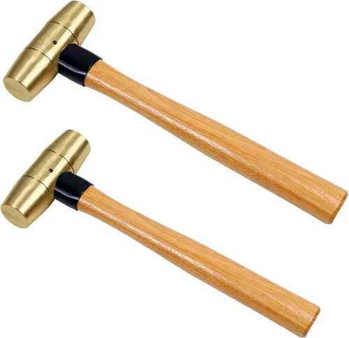 Vista 8 de WEDO Martillo de latón de 16 oz, martillo de mazo de latón macizo con mango Mango de fibra de vidrio