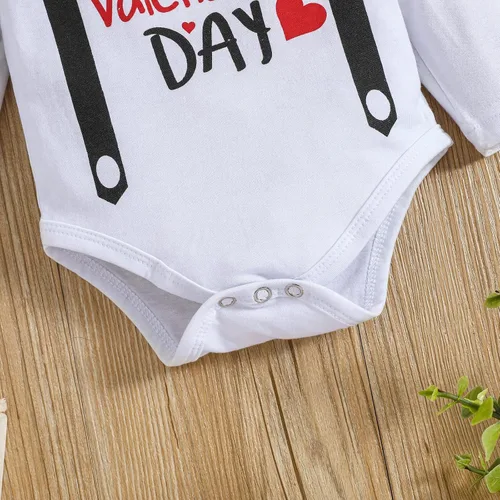 Vista 4 de ODIMAME My 1st Valentine's - Conjunto de ropa para bebé y niño, de 0 a 18 meses