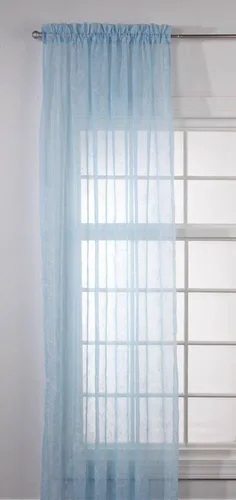 Vista 4 de Renaissance Home Fashion Stylemaster Reese - Cenefa festoneada transparente bordada en capas, 55 x 17 pulgadas, color moca