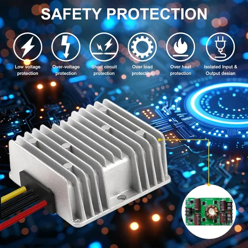 Vista 3 de Convertidor descendente de 20 V a 12 V para batería Dewalt, adaptador de corriente de batería de voltaje CC, regulador de convertidor Buck de 20 A