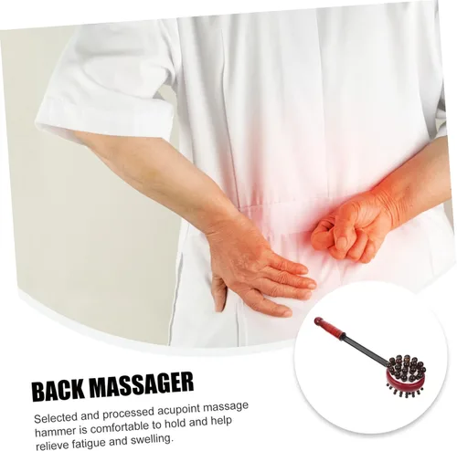 Vista 4 de HEALLILY Martillo de masaje flexible - Dispositivo de mano para aliviar el cuello y los hombros - Masajeador portátil para aliviar el estrés