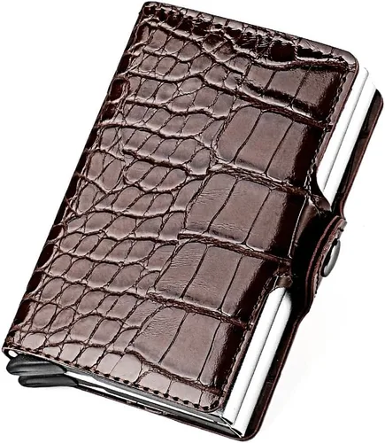 Vista 15 de Cartera de bloqueo RFID ultrafina para tarjetas de crédito con tarjetero seguro, 1468-2, Minimalista