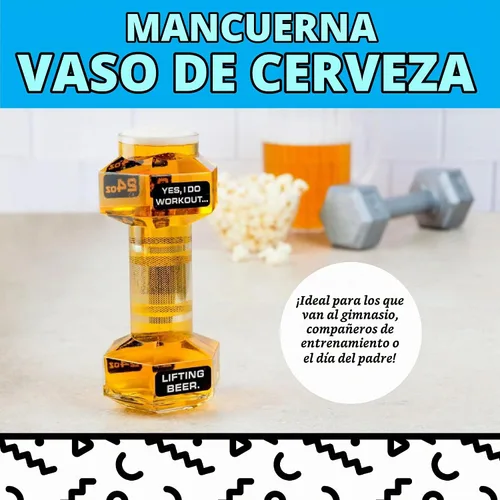 Vista 2 de BigMouth Inc. The Dumbbell - Vaso de cerveza novedoso, 24 onzas
