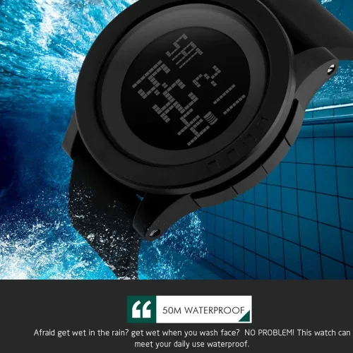 Vista 5 de Skmei relojes hombres reloj deportivo resistente al agua reloj digital LED 1142