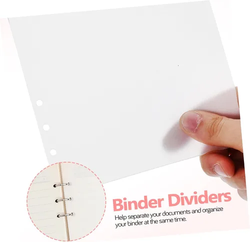 Vista 8 de STOBOK Bloc de notas duro diario de papel de plástico clasificado inserta planificador desmontable anillo vertical, separadores de páginas