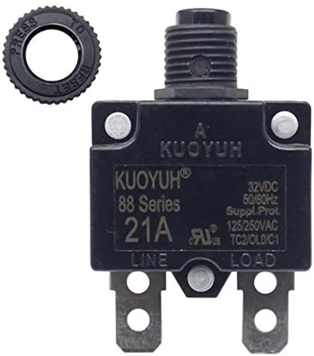 Vista 8 de KUOYUH Serie 88 125/250VAC 32VDC 50/60Hz Disyuntor de Sobrecarga Térmica 3-30A (3A)