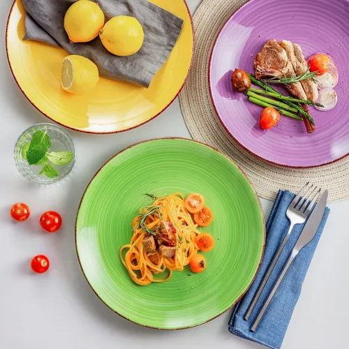 Vista 9 de vancasso Bonita Pasta Bowls Set of 6, 10.5 Inch Ceramic Dinner Plates Sets of 6