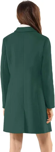 Vista 5 de Allegra K - Abrigo de invierno con solapa con muescas para mujer