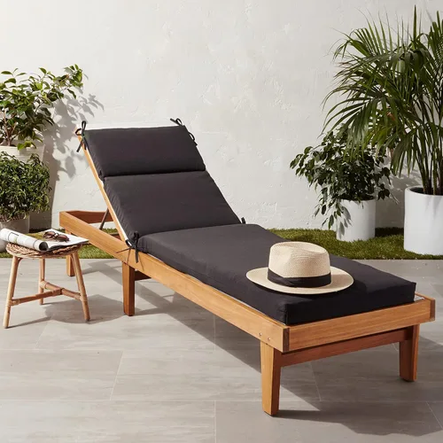 Vista 6 de Pillow Perfect Fresco Cojín Sólido para Tumbona de Patio Interior/Exterior con Relleno de Fibra Suave, Resistente a la Intemperie y Decoloración