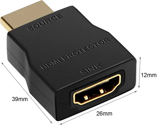 Vista 7 de NEWCARE Protector de sobretensiones HDMI, mini protector portátil HDMI 1.4 para protección ESD y sobretensiones, compatible con HDCP 4K 30Hz - 1