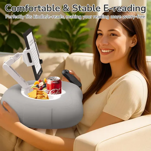 Vista 2 de Soporte de almohada para tableta para Kindle iPad compatible con teléfono/tableta de 4.7 a 10 pulgadas, iPad, iPhone, Samsung, Google, soporte
