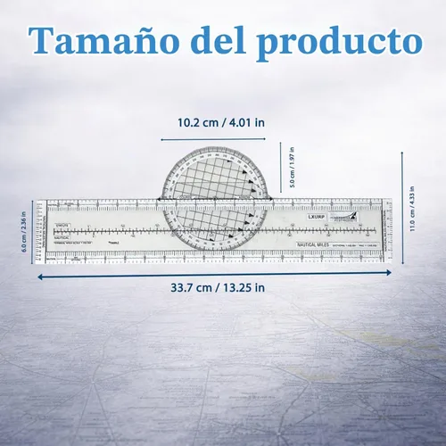 Vista 8 de Advanced Pilot Products Plotter de aviación giratorio - Herramienta de navegación precisa para estudiantes pilotos - Ideal para examen FAA