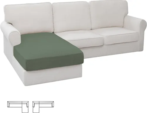 Vista 81 de Easy-Going - Funda de cojín elástica individual para sofá biplaza, sillón, funda de cojín protectora, suave, flexible con parte inferior elástica