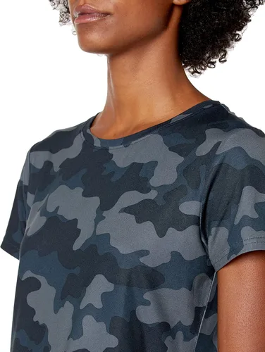 Vista 79 de Amazon Essentials Camiseta de manga corta con cuello redondo para mujer, de secado rápido, para entrenamiento, gimnasio, paquete múltiple