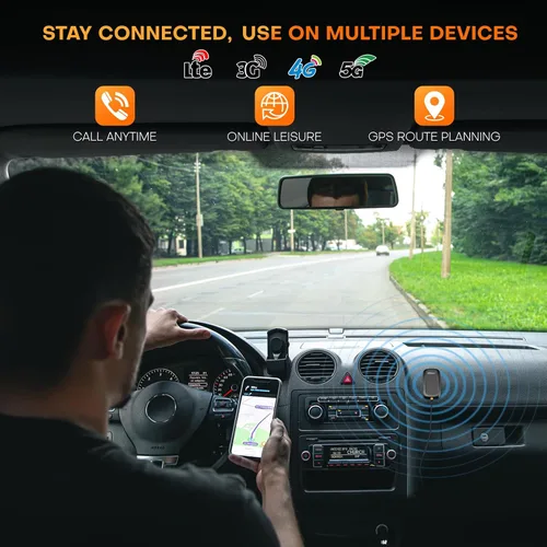 Vista 2 de HiBoost Amplificador de teléfono celular para camioneta de coche y SUV, nuevo amplificador de señal 5G y 4G LTE para todos los operadores de EE. UU.