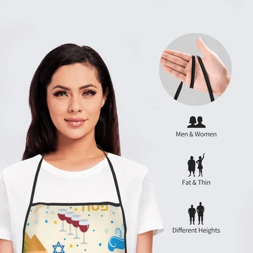Vista 6 de Delantal de Mardi Gras 2023 para mujeres y hombres, delantales ajustables para decoración de cocina, cocina, Navidad, cena, fiesta de vacaciones