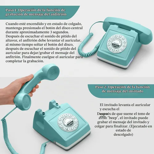Vista 4 de UKBW Teléfono de Libro de Invitados de Audio para Bodas, 32G de Grabación, Mensaje de Audio Personalizado con Libro de Invitados, Libro de Invitados