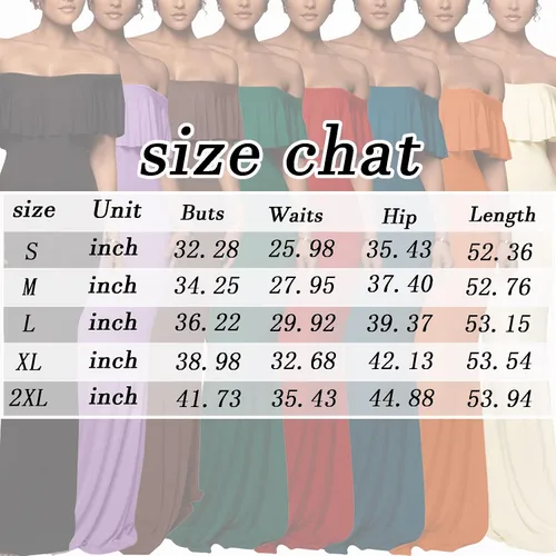 Vista 4 de shengfan Vestido largo sexy de fiesta con volantes y hombros descubiertos para mujer, estilo casual, elegante, vestido de noche, vestido largo formal