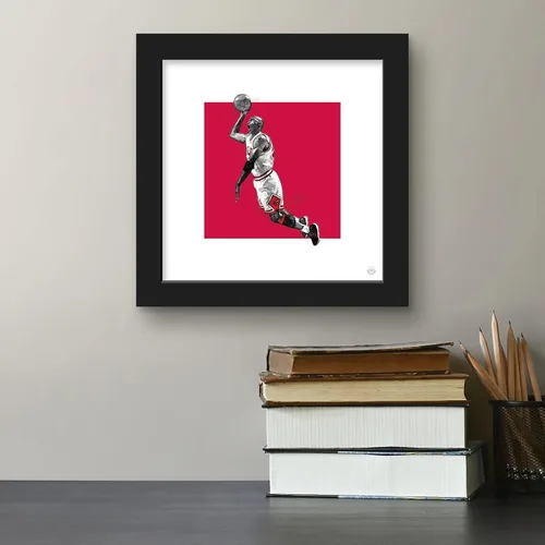 Vista 4 de Trends International Gallery Pops Michael Jordan - Póster artístico de pared con diseño de explosión de color, 12 x 12 pulgadas, versión de marco