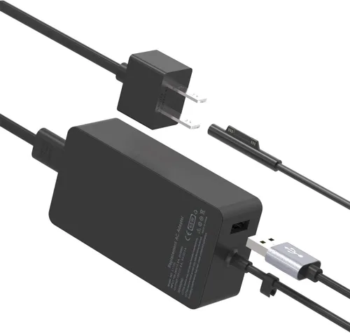 Vista 3 de Cargador de portátil Surface Pro de 65 W para Microsoft Surface Pro 10/9/8/7/6/5/4/3/X, Windows Surface Laptop 6/5/4/3/2/1, Surface Book 3/2/1