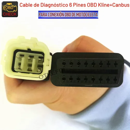 Vista 5 de OBD 6 Pin Cable RC Moto Kline y CAN-Bus OBD2 Adaptador