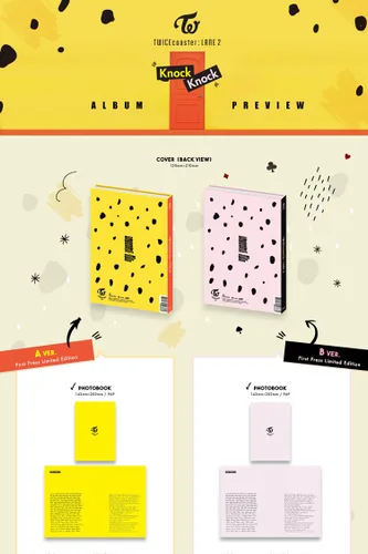 Vista 2 de TWICE TWICECOASTERLANE2 Special Album Random Ver CDPhoto CardLyrics BookStickerKnockKnockGoodsTracking Number