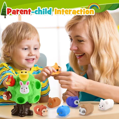 Vista 4 de Regalos para niños de 1 a 5 años, juguetes para niños pequeños, juguete educativo de animales de granja para niños pequeños de 1 a 6 años, juego