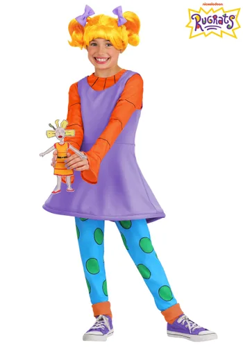 Vista 8 de Disfraz para niña de Angelica de Rugrats de Nickelodeon Multicolor