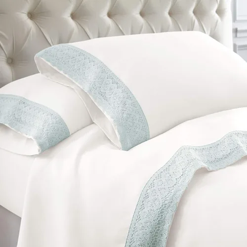 Vista 12 de Modern Threads - Sábanas de encaje de crochet de microfibra suave, sábanas de microfibra de lujo, incluye sábana encimera, sábana bajera