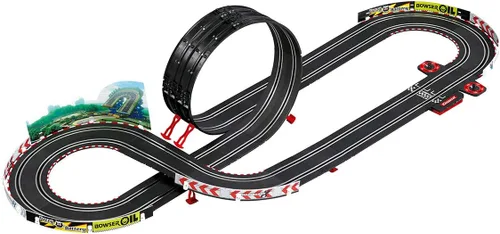 Vista 2 de Carrera GO Pista de Carreras Eléctrica para Vehículos Ranurados para Niños, Mario Kart, Escala 1:43 Authentic Mario toys racing set. Features