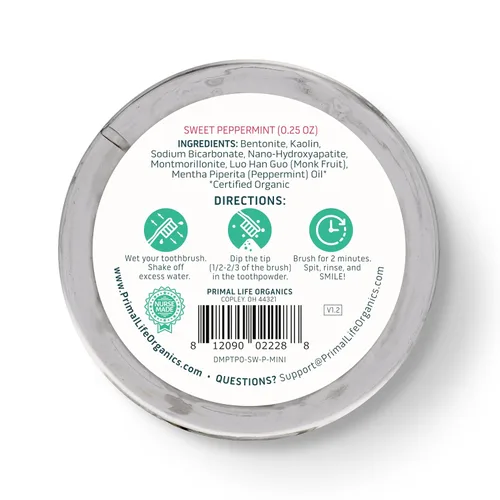 Vista 9 de Limpiador dental natural Dirty Mouth, en polvo, tamaño mini, suavemente pule, desintoxica, remineraliza y fortalece los dientes, mejor que la pasta