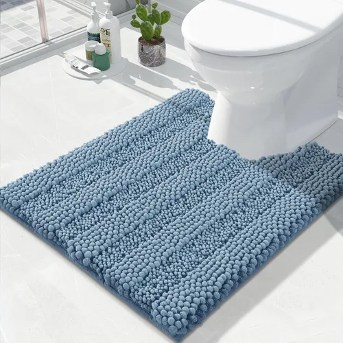 Vista 37 de Yimobra Tapetes de baño lavables, de chenilla súper suave y absorbente, para suelo y alfombra, de secado rápido, antideslizante, para bañera y Beige