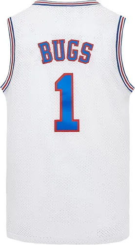 Vista 2 de Camiseta de baloncesto para hombre #1 Bugs #10 Lola Space Movie Jersey, conjuntos de camiseta deportiva de hip hop para fiesta de Halloween