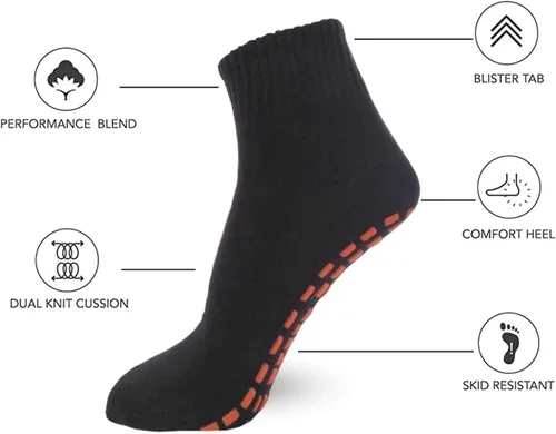 Vista 3 de NOVAYARD 5 pares de calcetines antideslizantes antideslizantes para yoga, pilates, hospital, calcetines para hombres y mujeres
