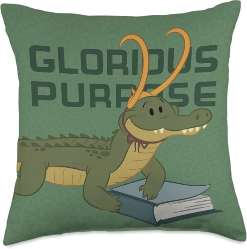 Vista 5 de Marvel Alligator Loki Glorious - Almohada (16.0 x 16.0 in), multicolor