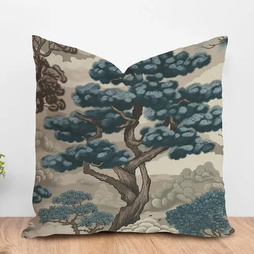 Vista 15 de ArogGeld Funda de cojín para sofá de granja con diseño de pájaro chinoiserie amarillo y gris, peonía, pavo real, decoración del hogar, funda