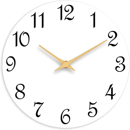 Vista 10 de Roymnie Reloj de Pared, Relojes de Pared Modernos de 10 Pulgadas Operados con Batería, Reloj Silencioso Sin Tictac Decorativo para Cocina, Sala