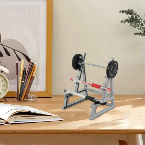 Vista 7 de Soporte para Barra de Halterofilia Porta Lápices, Soporte para Barra de Sentadillas Porta Lápices para Entusiastas del Fitness y Fans