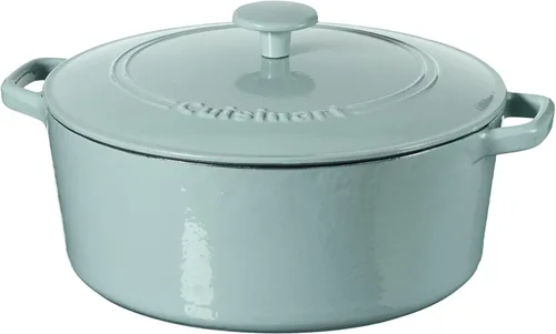 Vista 41 de Cuisinart Freidora de pollo de hierro fundido de 12 pulgadas con tapa, capacidad de 4.5 cuartos de galón, interior esmaltado de porcelana, apta