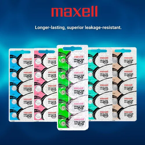 Vista 4 de Genuina/Original Maxell Button Cell 364/SR621SW AG1 / Batería de celda