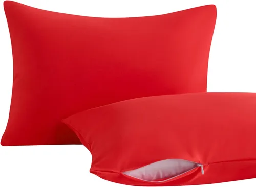 Vista 11 de NTBAY Paquete de 2 almohadas con fundas de almohada de algodón egipcio, relleno alternativo de algodón suave de 13 x 18 pulgadas, almohadas sobre