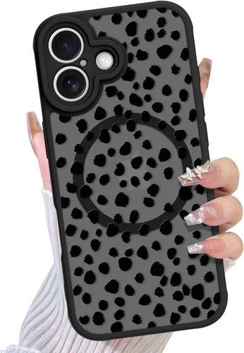 Vista 65 de TEAUGHT Compatible con iPhone 11 Funda con patrón lindo estampado de leopardo negro guepardo + protector de pantalla a prueba de golpes, funda